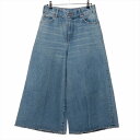 【2000円OFFクーポンでお得!】セリーヌ (CELINE) コットンデニム キュロット ワイドパンツ#26 ボトムス N233 789D 07CS ブルー ...
