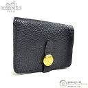 【クーポン利用で値引き!】エルメス (HERMES) ドゴン カードケース 名刺入れ トリヨンクレマンス □C刻 ブラック GO金具 ヴィンテージ 029194...