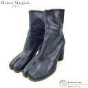 【2000円OFFクーポンでお得!】メゾン マルジェラ (Maison Margiela) Tabi タビ 足袋 ショートブーツ ヴィンテージレザー ネイビー ...
