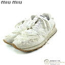 ミュウミュウ (MIUMIU) NEW BALANCE コラボス スニーカー シューズ 靴 #36 1/2 ホワイト【中古】