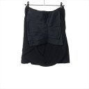 リック・オウエンス (Rick Owens) ウール×シルク ショートパンツ IT38 ブラック RO6312 ドレープ取り外し可 ブラック ウェア【中古】