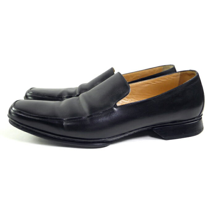 エルメス （HERMES） モカシン ローファー レザー シューズ 靴 ＃41 ブラック メン...