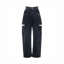 メゾン マルジェラ (Maison Margiela) スラッシュディテール コットン デニムパンツ S51LA0051 38 ブラック ウェア【新品同様】 中古