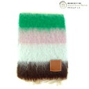 ロエベ (LOEWE) アナグラム モヘア ウール ストライプ スカーフ マフラー マルチカラー【美品】 中古