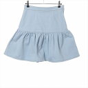 ミュウミュウ (MIUMIU) コットン デニムスカート 38 MG1116 ライトブルー ウェア【中古】