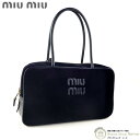 【8000円OFFクーポンで値引き!】ミュウミュウ (MIUMIU) ボー コーデュロイ ハンドバッグ 5BB163 ネイビー【新品】