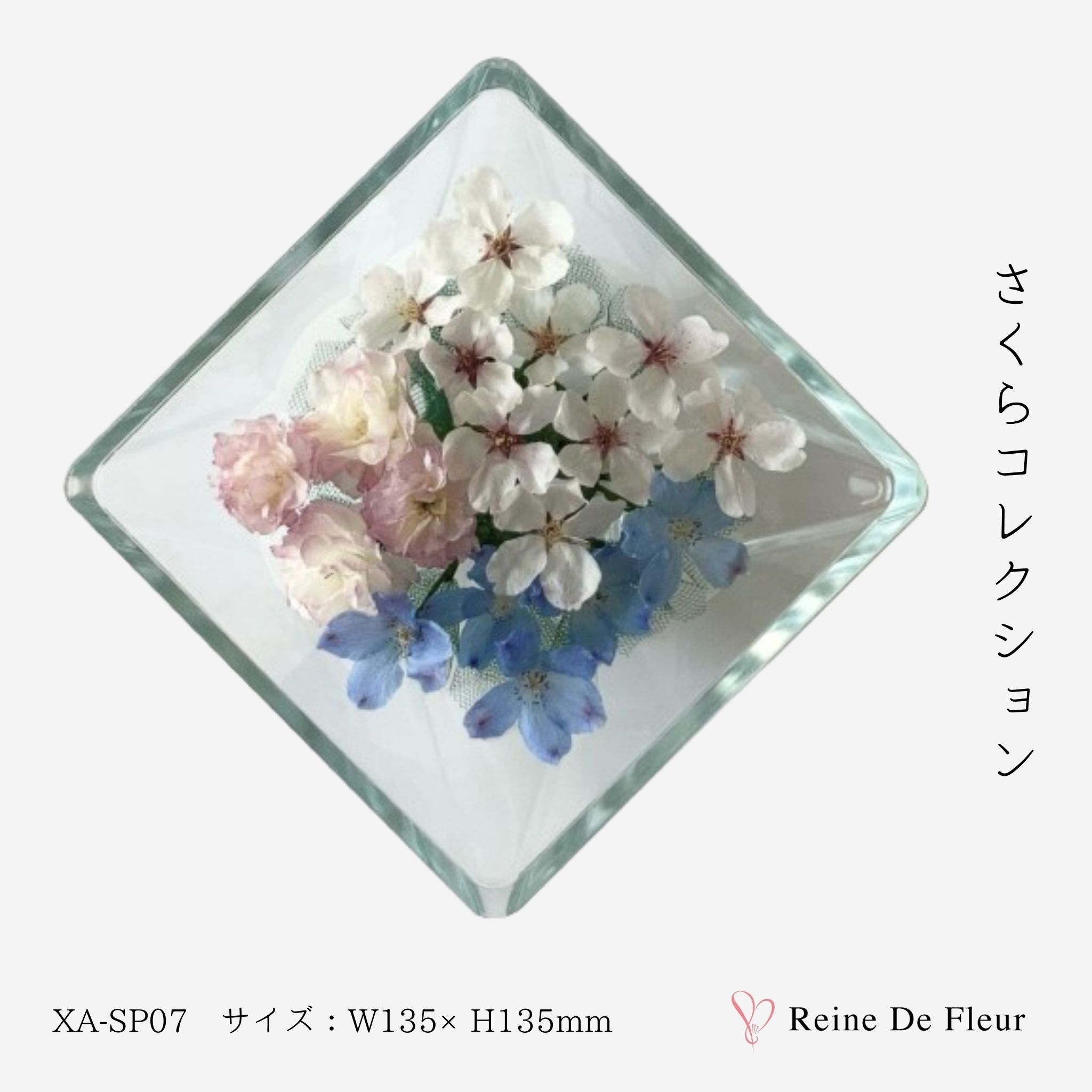 レンデフロール 春 季節品 桜 さくら 国産 ボトルフラワー ドライフラワー プレゼント ギフト お祝い 贈り物 誕生日 入学祝い 女性 花束 ブーケ プリザ 花 インテリア XA-SP-07