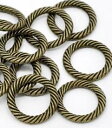リング80個パックアクセサリーパーツメタル製リングコネクターアンティークブロンズスタイル13mm/80個入