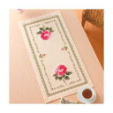 ●取寄品●【ゆうパケット送料無料】【刺繍キット】クロスステッチ刺しゅうで楽しむ素敵な毎日♪テーブルセンター「スカーレットローズ」セット一式 日本メーカーオリムパ...