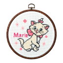 ●取寄品●ゆうパケット送料無料刺しゅうキットクロスステッチ刺繍♪ディズニーの仲間たち「マリー」（枠付）初級〜中級者向