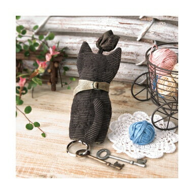 ●取寄品●【手芸キット】ぬくもりキルトシリーズ「ネコのキーケース」オリムパス製／初級〜中級者向