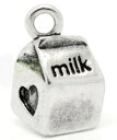 おとりよせ【アクセサリーチャーム】メタルチャーム(Milk)アンティークシルバーカラー/出店イベント販売委託販売作品に◆業務パック◆パーツ用品(300個入)/1...