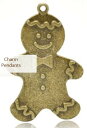 取寄せ【アクセサリーチャーム】メタルチャーム(Ginger Bread)アンティークブロンズカラー/手作りアクセサリープレゼントラッピングに♪◆業務用パック◆ハ...