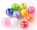 プラスチックビーズ300個入ビーズアクリルビーズ(ミックスABカラー)カラフルプラビーズ学校工作材料まとめ買い通販業務パックミックスアソートセット8mm