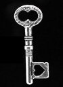 ●取寄品●アクセサリーパーツメタルチャーム(アンティークシルバーカラー)鍵キー型業務用パック(300個入)34mm×12mm