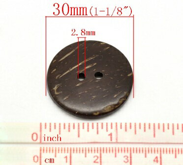 木の実ボタン1個ココナッツボタン