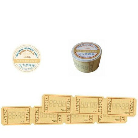 ●取寄品●ヴィンテージチケット Date Stamp 1個／1枚づつめくって使えるラベルステッカー