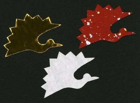 ●取寄品●ペーパーパーツ鶴／和のモチーフ／スクラップブッキング材料／ペーパークラフト切り絵貼り絵／デコレーション紙素材