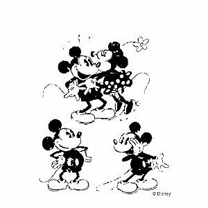 ●取寄品●【ディズニースタンプ】[ミッキー＆ミニー　クラシカルスタンプ1 ] 樹脂スタンプセット／Disny Stamp