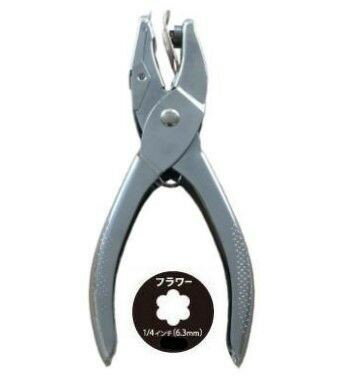 ●取寄品●穴直径1/4インチ（約6.3mm）フラワー　1個ハンドパンチ／工作クラフト穴開けパンチング[ゆうパ..