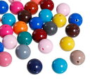 100個アクリルビーズカラフルプラスチックビーズ(ミックスカラー)手芸用ビーズ10mm