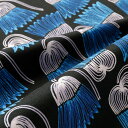●取寄品●kippisオックス生地 スピナ花達のささやき(ブラック)カットクロス110cm×50cm(3枚セット)日本製 商用利用OK