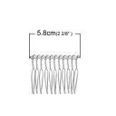 ●取寄品●ヘアクリップ台座 10個パック ヘアー金具 アクセサリーパーツヘアコームヘアピンパーツ58mm×37mm