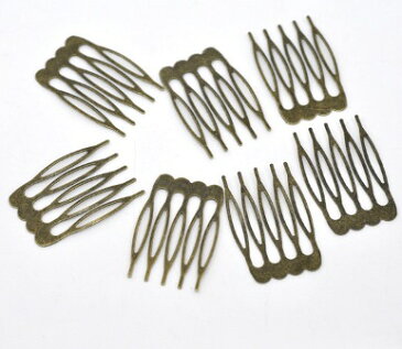 ヘアクリップ台座 1個 ヘアー金具 アクセサリーパーツヘアコームヘアピンパーツ/39mm×26mm