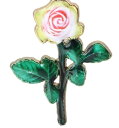 メタルチャーム薔薇型 (1個)/エナメル仕上げ/アクセサリーパーツ/29mm×20mm