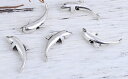 ●取寄品●メタルビーズ(50個パック)ドルフィン型 手芸ビーズパーツ金属ビーズ/23mm×10mm