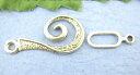 マンテル 1個 クラスプ留金具アクセサリーパーツハンドメイド資材(アンティークシルバーカラー)26mm&16mm