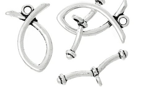 マンテル 2個パック　クラスプ留金具／部品アクセサリーパーツハンドメイド用材料／24mm＆25mm