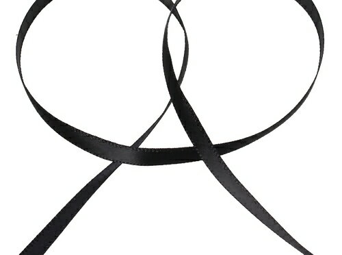 ●取寄品●【クラフトリボン】大判 1巻（90M）[ブラック色]ラッピングリボンまとめ買い用 手芸工作にも／幅6mm