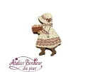 ●取寄品●フランス製ウッドボタン(3個入)サンボンネット たまごデザイン フレンチ木製ボタンアトリエ ボヌール ドゥ ジュール