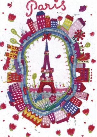 ●取寄品●ポストカード フランス製 10枚セット エッフェル塔PARISパリ　デザインメッセージカード 105X148mm