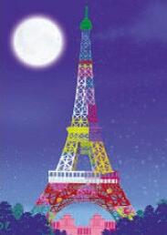 ●取寄品●ポストカード フランス製 10枚セット エッフェル塔PARISパリ　デザインメッセージカード 105X1..