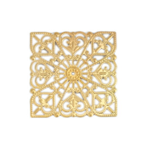 プレート 2枚入 レリーフ模様パーツ　アクセサリー装飾ディスプレイDIYパーツ／サイズ40mm×40mm