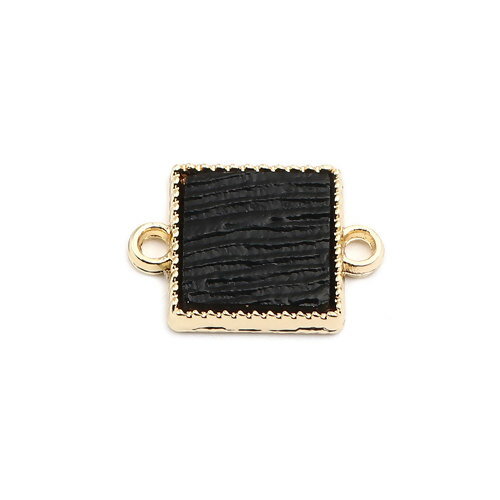 ●取寄品●コネクターパーツ 10個　長方形　黒　アクセサリーパーツ金具ハンドメイド用留め金／18mm×12mm