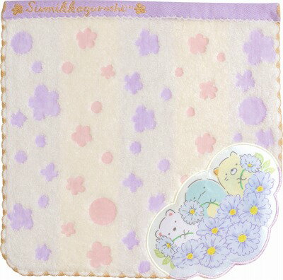 すみっコぐらし ミニタオル(アップリケ付) 1枚／すみっこぐらし「ここがおちつくんです」サンエックスキャラクターグッズ