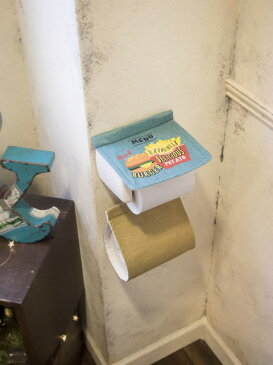 ペーパーホルダーカバー Burgershop トイレ雑貨 シックな色合いのおしゃれなインテリア洗濯機で丸洗いOK!