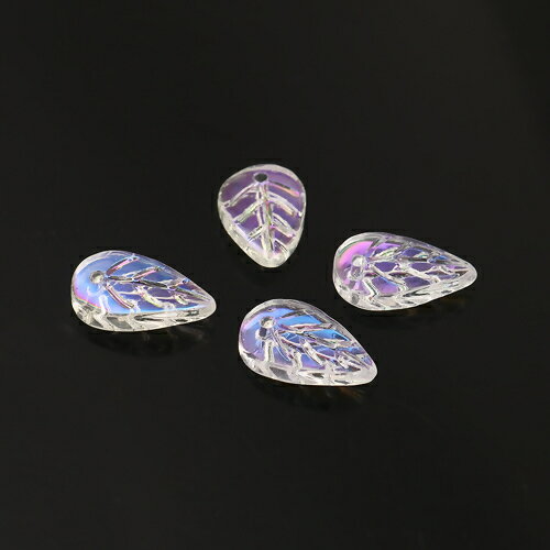 ●取寄品●ガラスビーズ（約50個パック）／アクセサリー用ビーズ 手芸ビーズパーツ硝子ビーズ／クラフト材料アクセサリーパーツハンドメイド資材／17mm×11mm