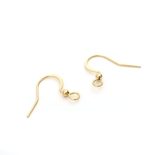 ステンレス製ピアス金具 4個パック(2ペア)ゴールドカラー/18mm×16mm ステンレス製ピアス金具 4個パック(2ペア)ゴールドカラー/18mm×16mm