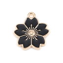 エナメルチャームメタルチャーム(1個) 桜ザイン /20mm×18mm
