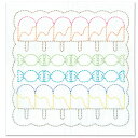 ●取寄品●一目刺しの花ふきん キャンディ(白) 日本の伝統的な刺しゅう刺し子をかわいらしいPOP柄でお楽しみください