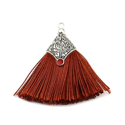 ●取寄品●タッセルチャーム　5個　カラーCoffee色