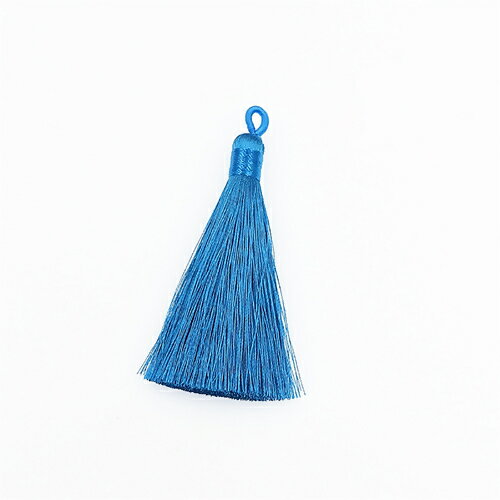●取寄品● タッセル100個（ターコイズ色）全長約8cm チャームタッセルアクセサリータッセルミニタッセル