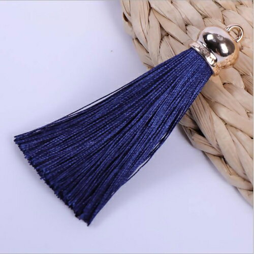 ●取寄品● タッセル100個（ネイビー色）全長約8.5cm チャームタッセルアクセサリータッセルミニタッセル