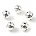 ●取寄品●メタルビーズ 球形(野球ボール) 30個入 ハンドメイドアクセサリー用手芸ビーズパーツ金属ビーズ9mm