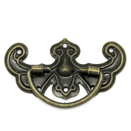 取っ手金具（2個入）　DIYパーツハンドル持ち手引き出し金具28mm×44mm