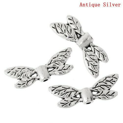 ●取寄品●メタルビーズ100個パック　トンボ形ビーズ